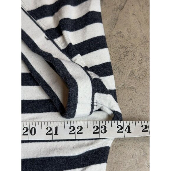 Rag Poets Blue And White Oversized Striped Tshirt Sz XS - Picture 7 of 9